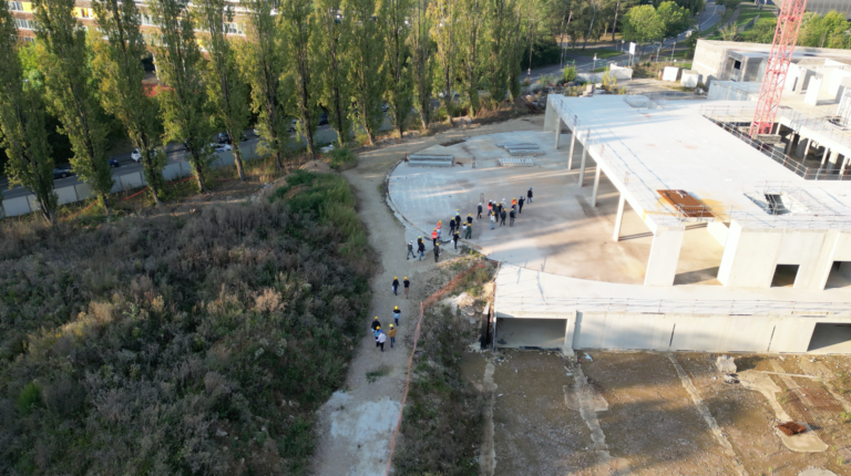 La visite du chantier des étudiants